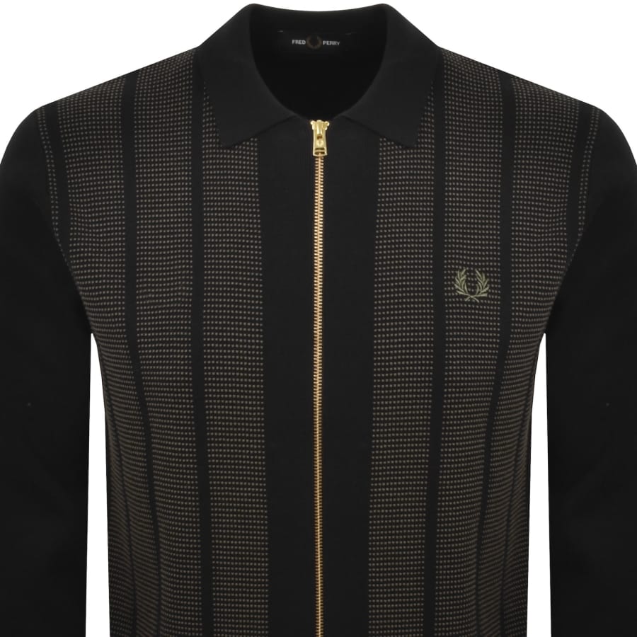 Image number 2 for Fred Perry Knit Cardigan Black
