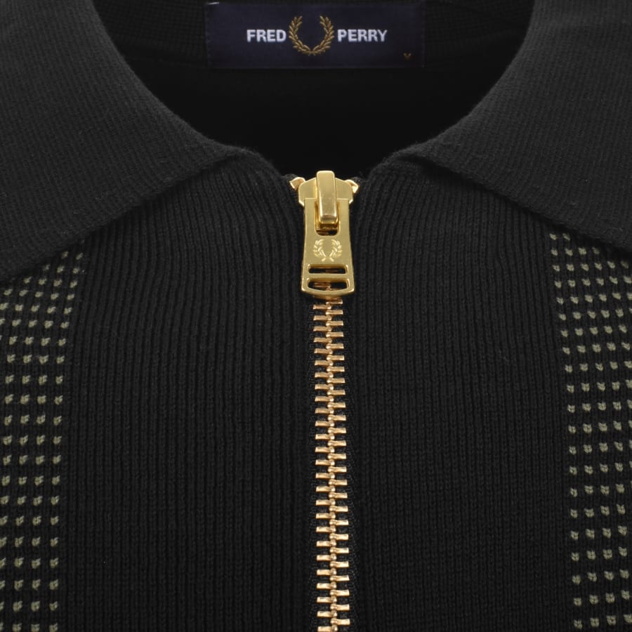 Image number 4 for Fred Perry Knit Cardigan Black