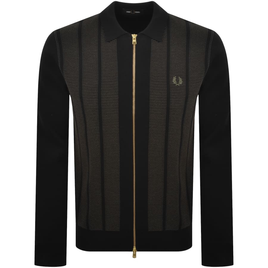 Image number 1 for Fred Perry Knit Cardigan Black
