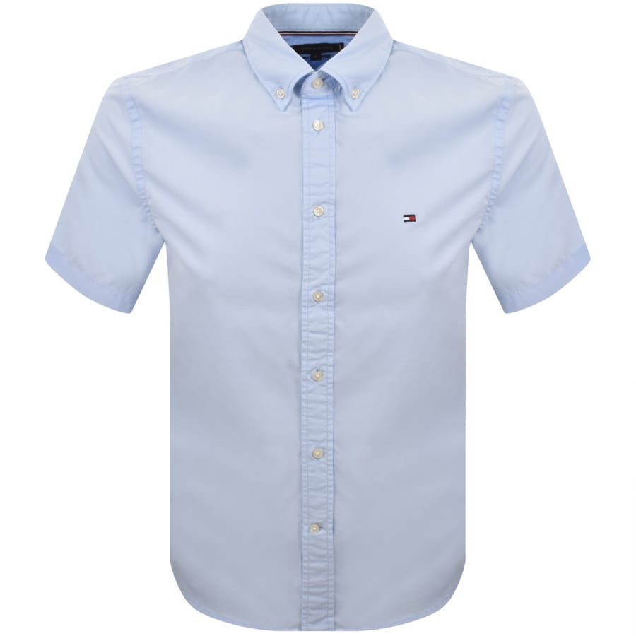 Image number 1 for Tommy Hilfiger Flex Poplin Regular Fit Shirt Blue