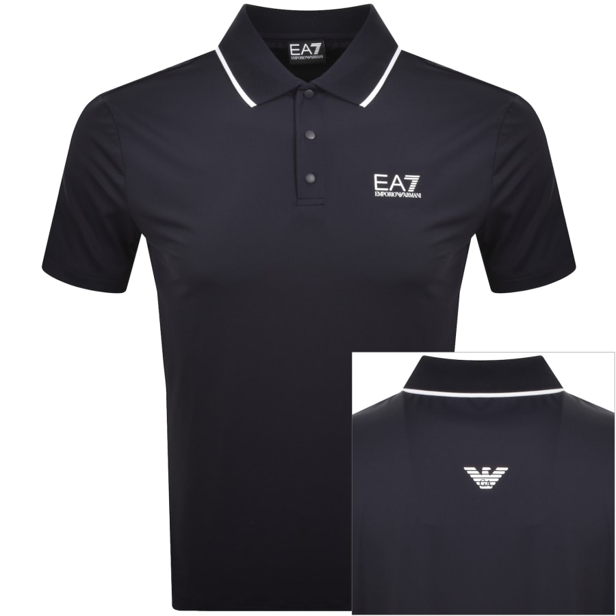 Image number 1 for EA7 Emporio Armani Polo T Shirt Navy