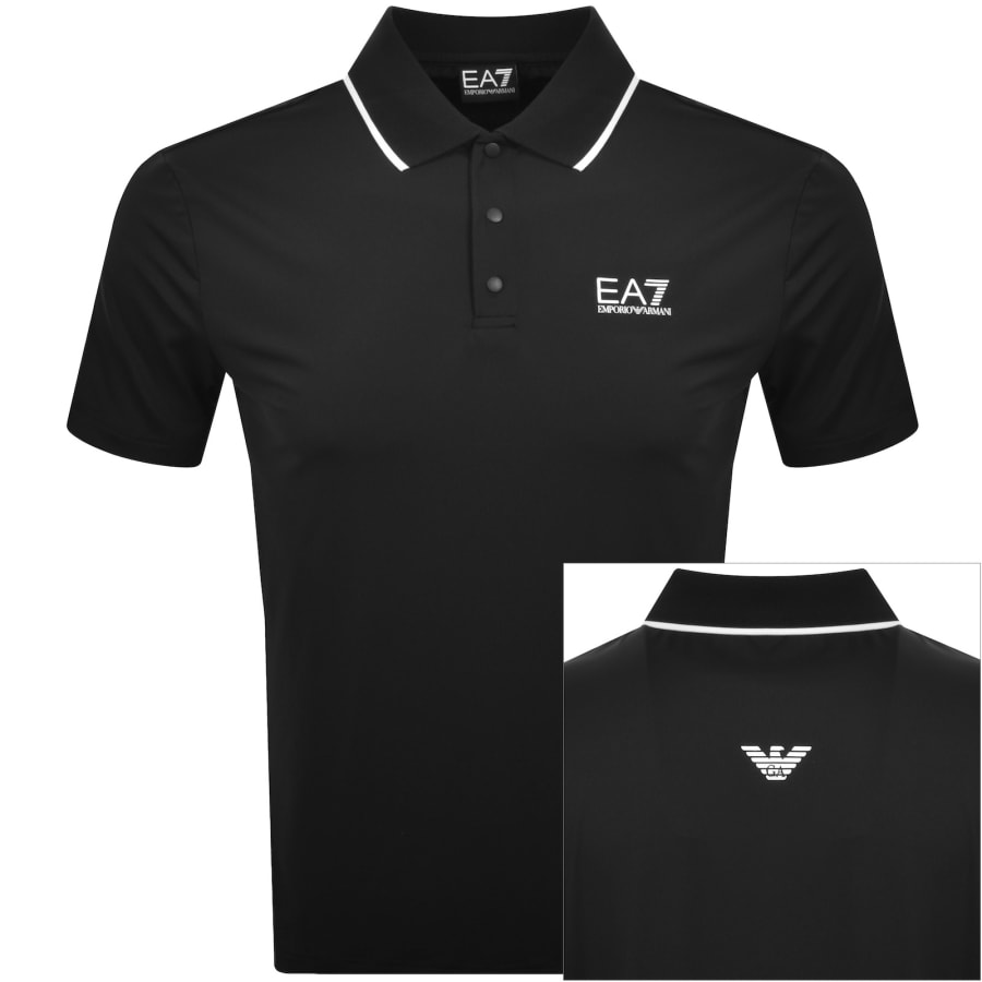 Image number 1 for EA7 Emporio Armani Polo T Shirt Black