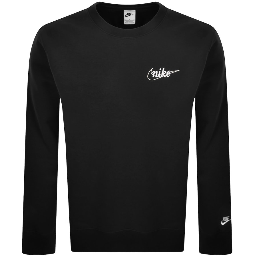 Image number 2 for Nike Crew Neck Club Sweatshirt Black