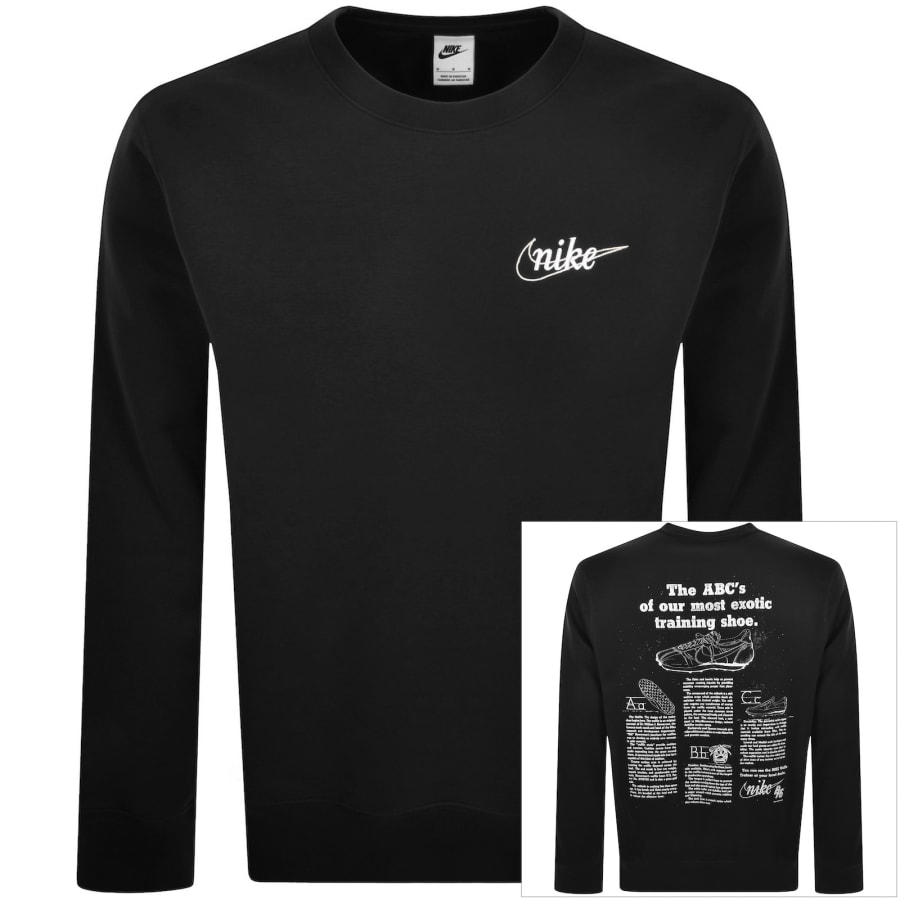 Image number 1 for Nike Crew Neck Club Sweatshirt Black