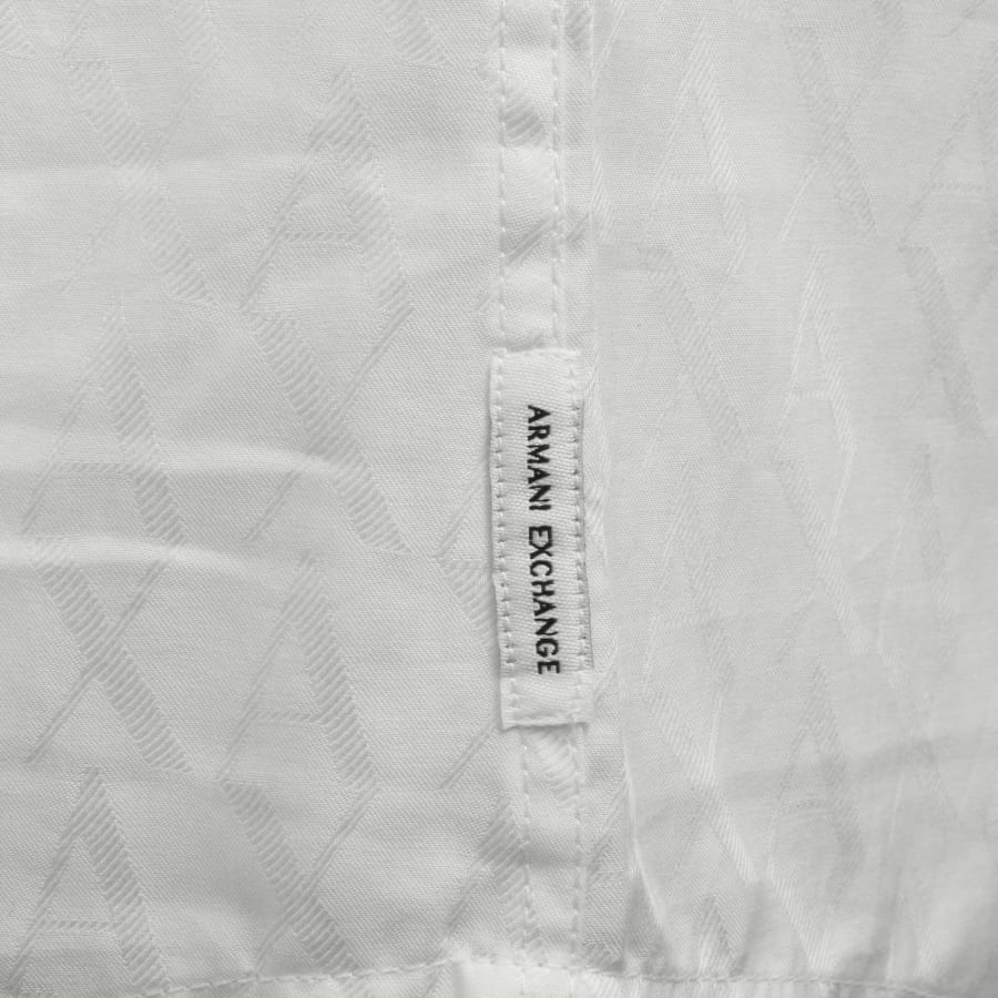 Image number 3 for Armani Exchange Short Sleeve Shirt Off White