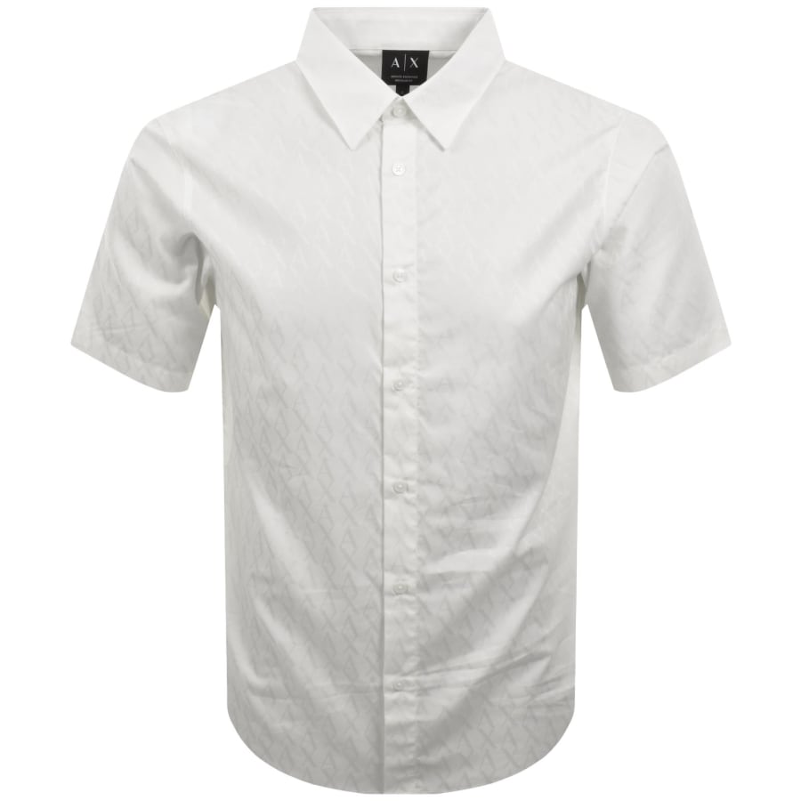 Image number 1 for Armani Exchange Short Sleeve Shirt Off White