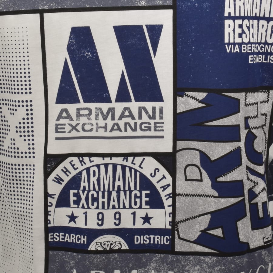 Image number 4 for Armani Exchange T Shirt Navy
