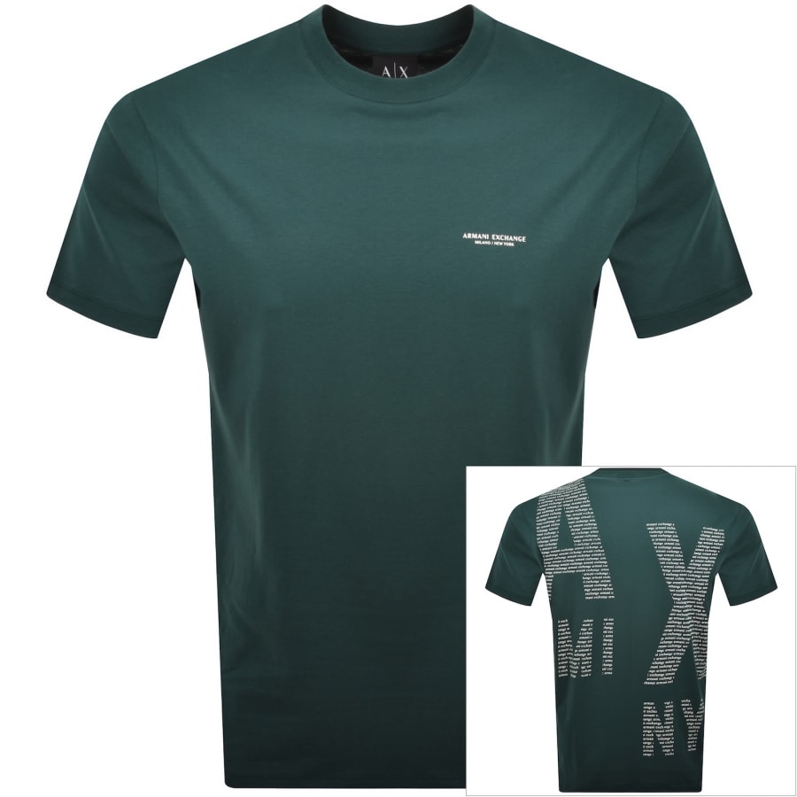 Image number 1 for Armani Exchange T Shirt June Bug Green