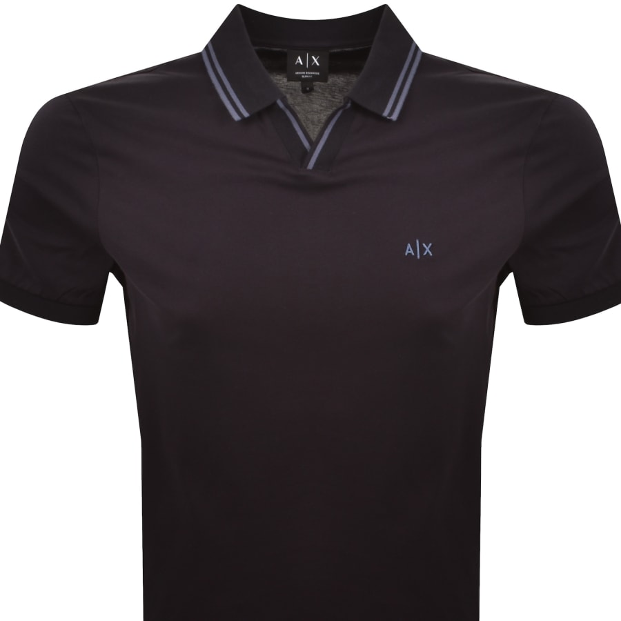Image number 2 for Armani Exchange Polo T Shirt Deep Navy