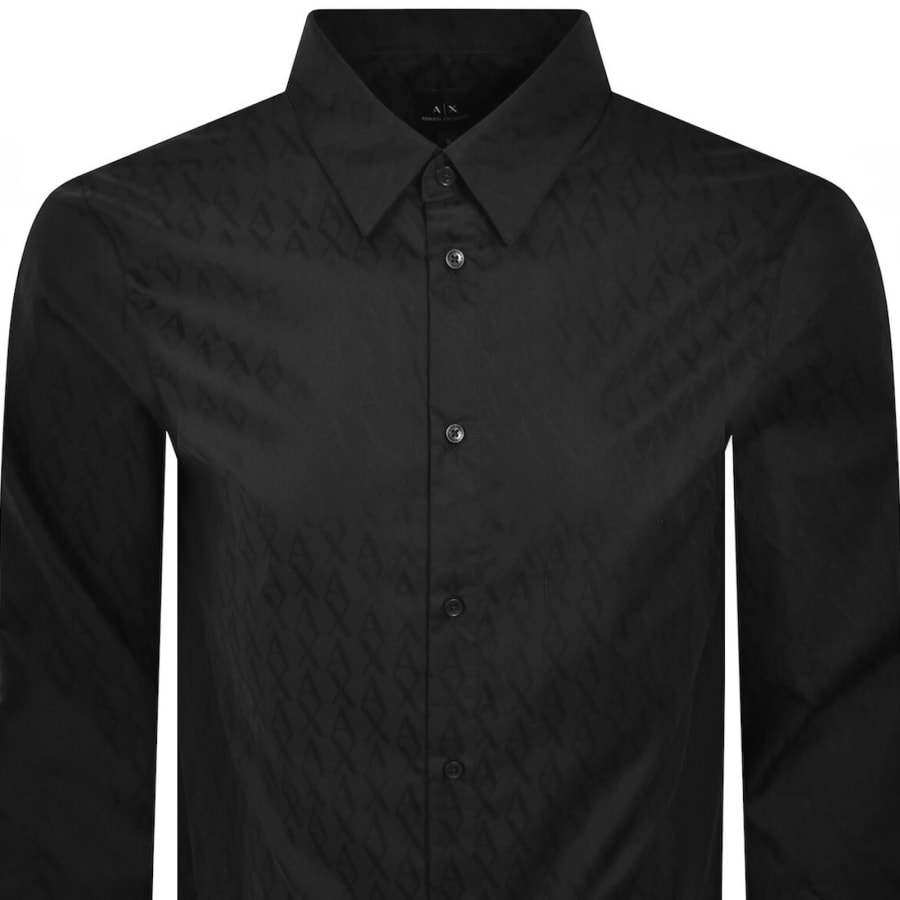 Image number 2 for Armani Exchange All Over Print Shirt Black