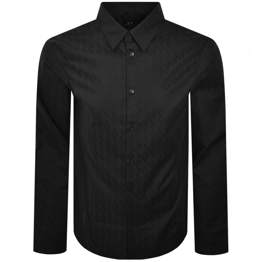Image number 1 for Armani Exchange All Over Print Shirt Black
