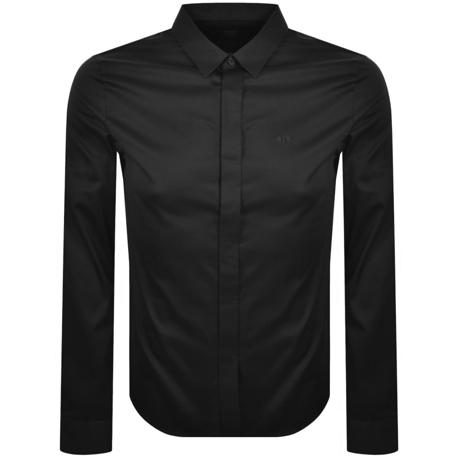 Image number 1 for Armani Exchange Slim Fit Shirt Black
