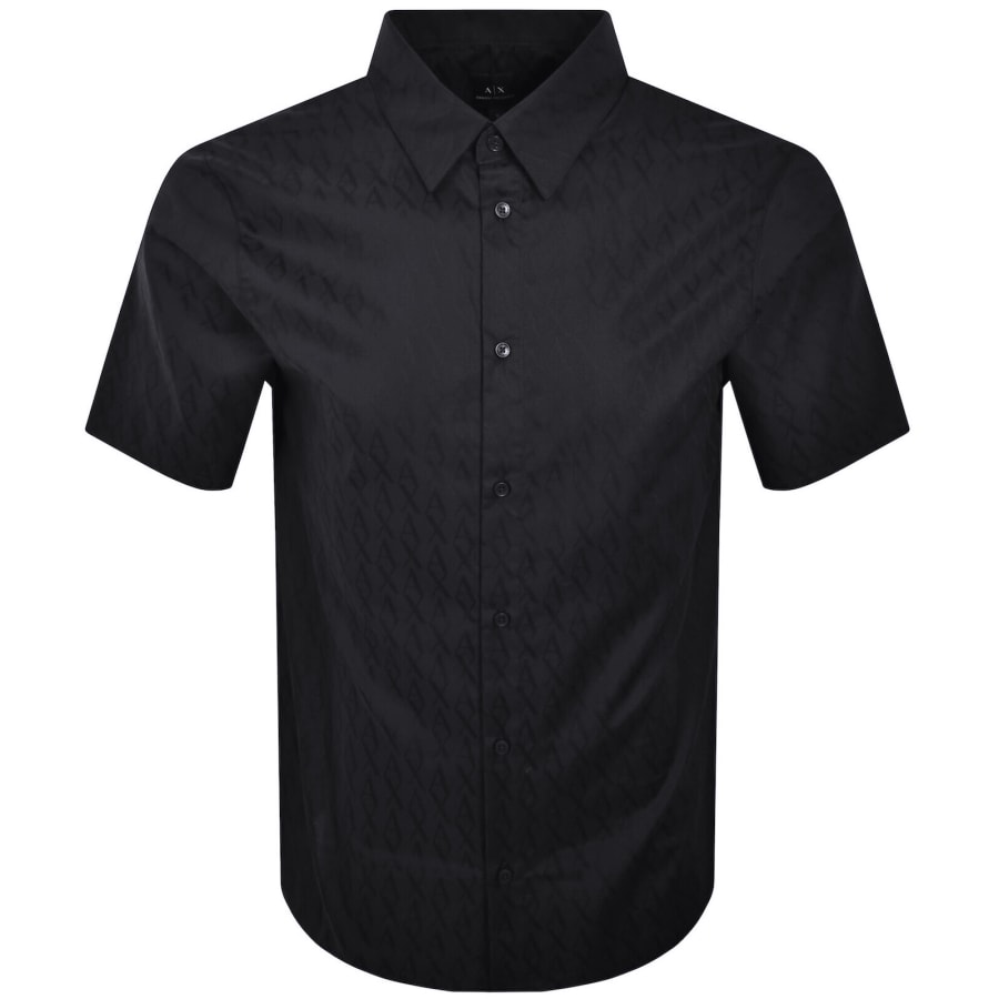 Image number 1 for Armani Exchange Short Sleeve Shirt Navy