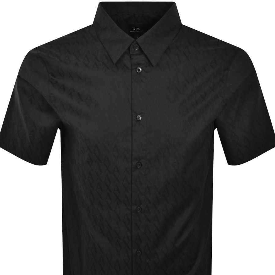 Image number 2 for Armani Exchange Short Sleeve Shirt Black