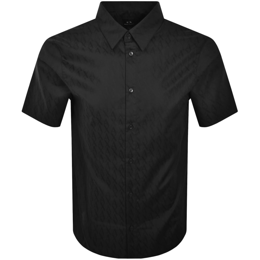 Image number 1 for Armani Exchange Short Sleeve Shirt Black