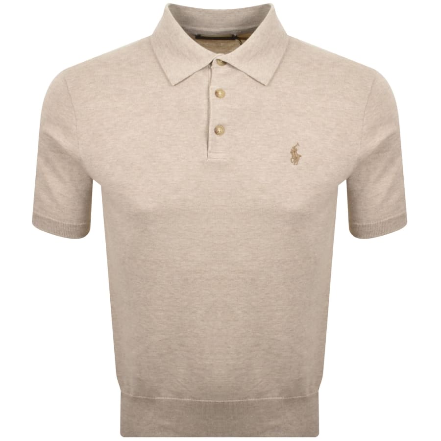 Image number 1 for Ralph Lauren Knit Polo T Shirt Brown