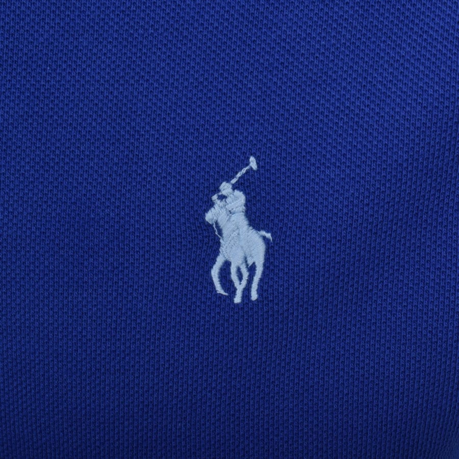 Image number 3 for Ralph Lauren Custom Slim Polo T Shirt Blue