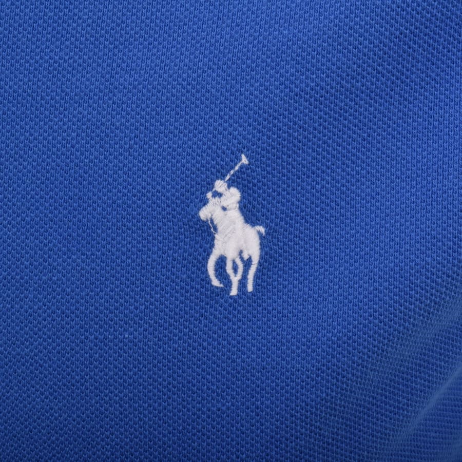 Image number 3 for Ralph Lauren Custom Slim Polo T Shirt Blue