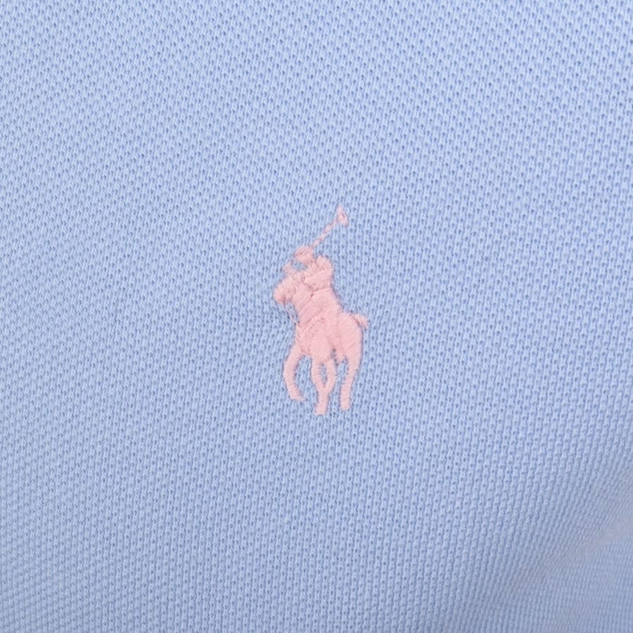 Image number 3 for Ralph Lauren Custom Slim Polo T Shirt Blue