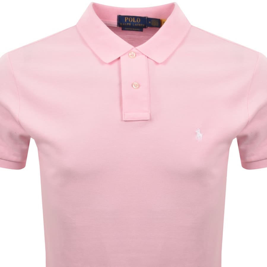 Image number 2 for Ralph Lauren Custom Slim Polo T Shirt Pink