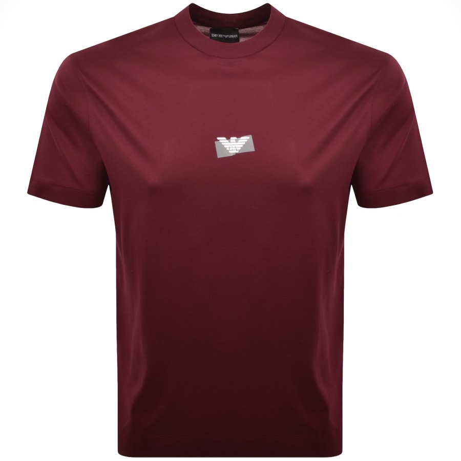 Image number 2 for Emporio Armani Logo T Shirt Merlot Red