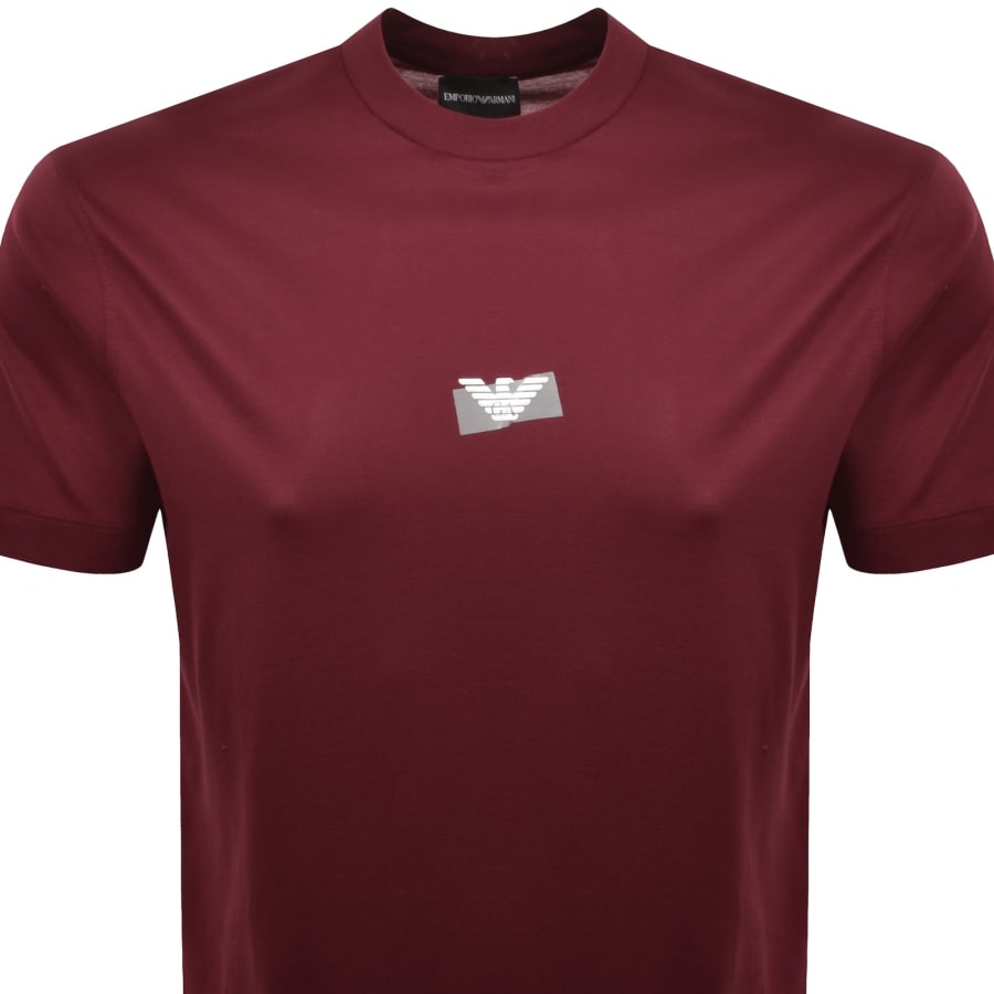 Image number 3 for Emporio Armani Logo T Shirt Merlot Red