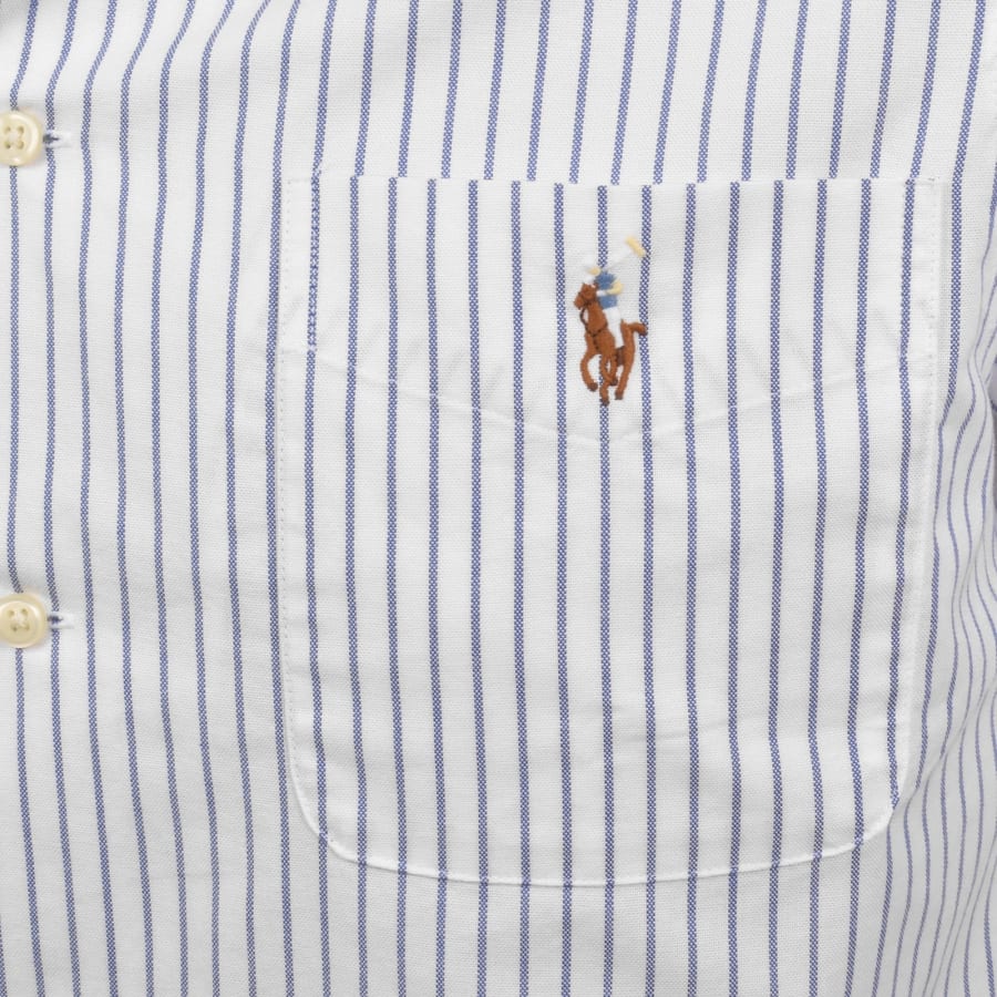 Image number 3 for Ralph Lauren Short Sleeve Stripe Shirt White