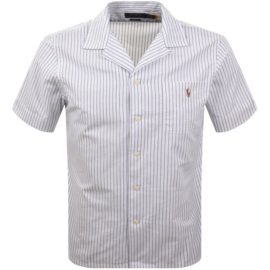 Image number 1 for Ralph Lauren Short Sleeve Stripe Shirt White