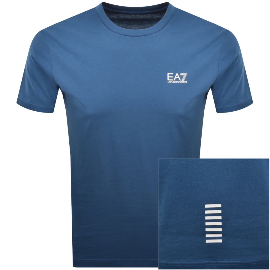 Image number 1 for EA7 Emporio Armani Logo T Shirt Dark Blue