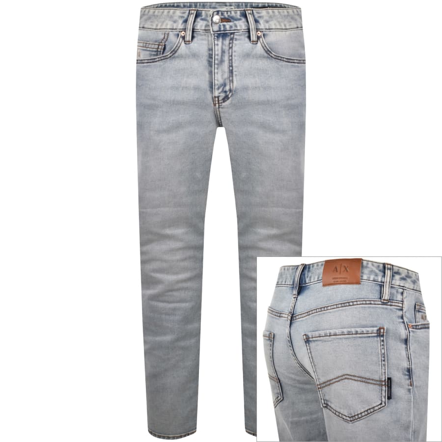 Image number 1 for Armani Exchange J14 Slim Fit Jeans Blue