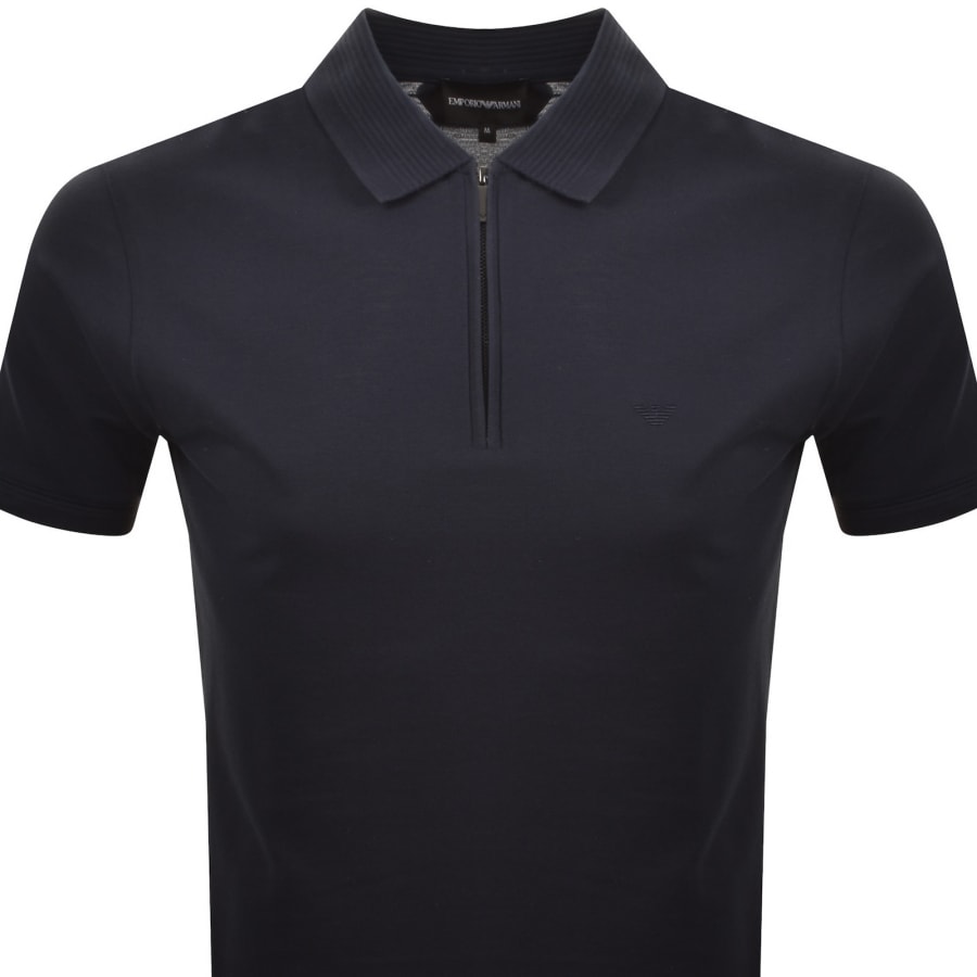 Image number 2 for Emporio Armani Short Sleeved Polo T Shirt Navy
