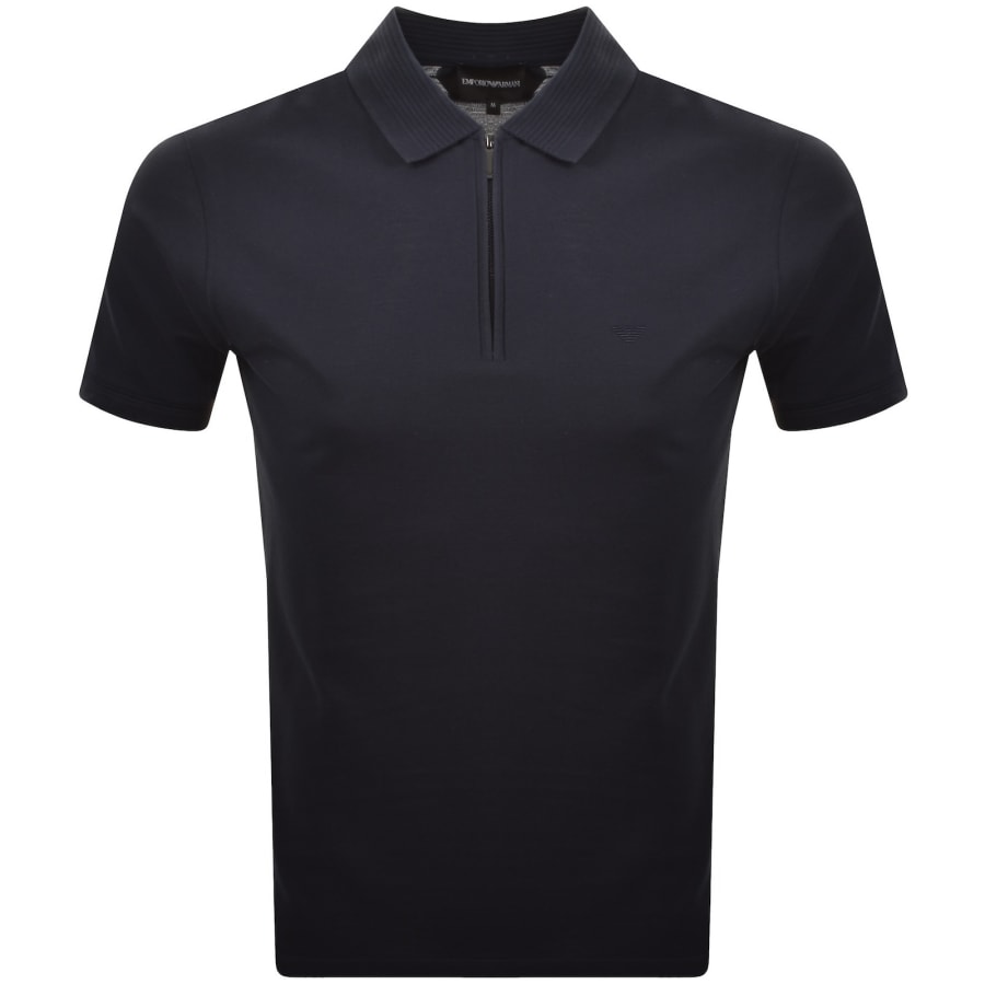 Image number 1 for Emporio Armani Short Sleeved Polo T Shirt Navy