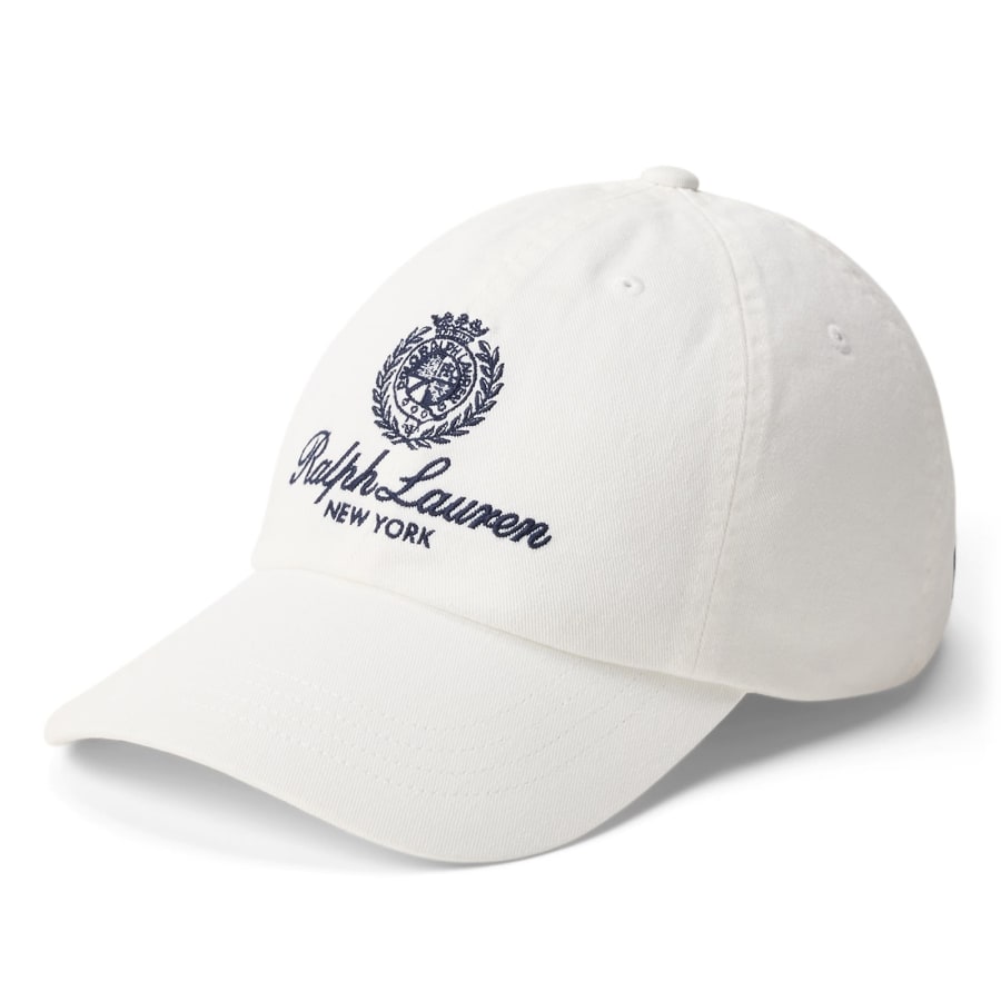 Image number 2 for Ralph Lauren Woven Baseball Cap White