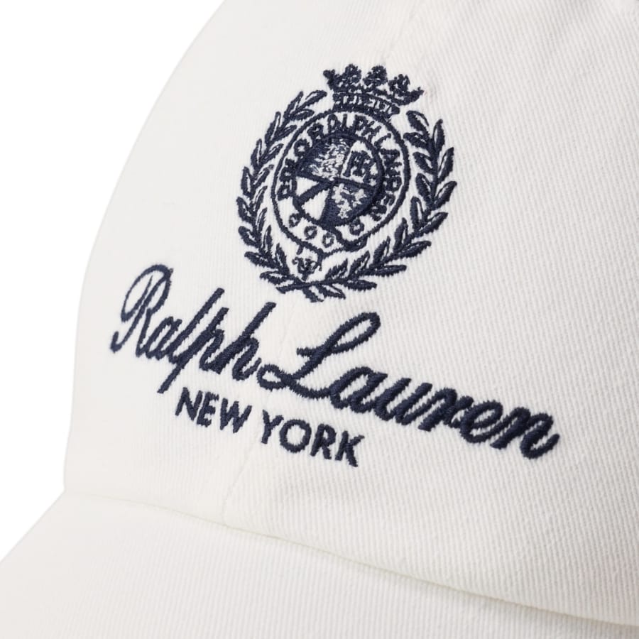 Image number 5 for Ralph Lauren Woven Baseball Cap White