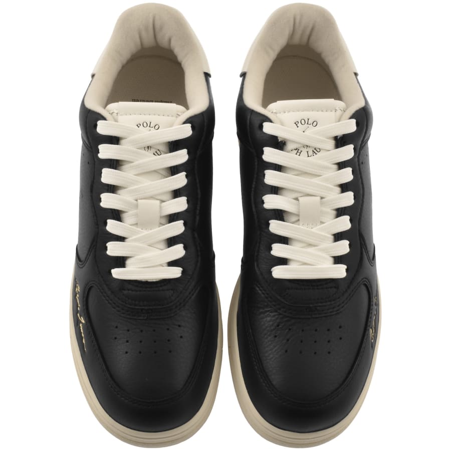 Image number 3 for Ralph Lauren Masters Trainers Black
