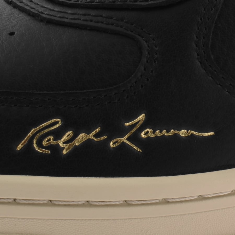 Image number 4 for Ralph Lauren Masters Trainers Black