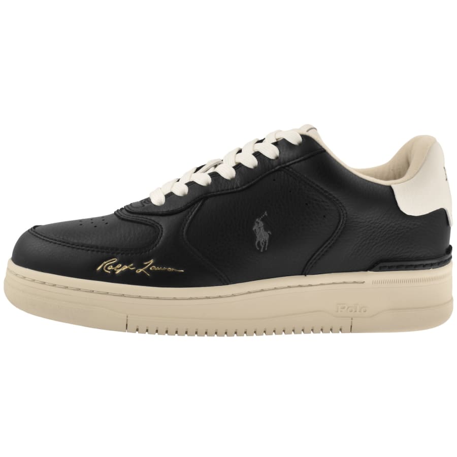 Image number 1 for Ralph Lauren Masters Trainers Black