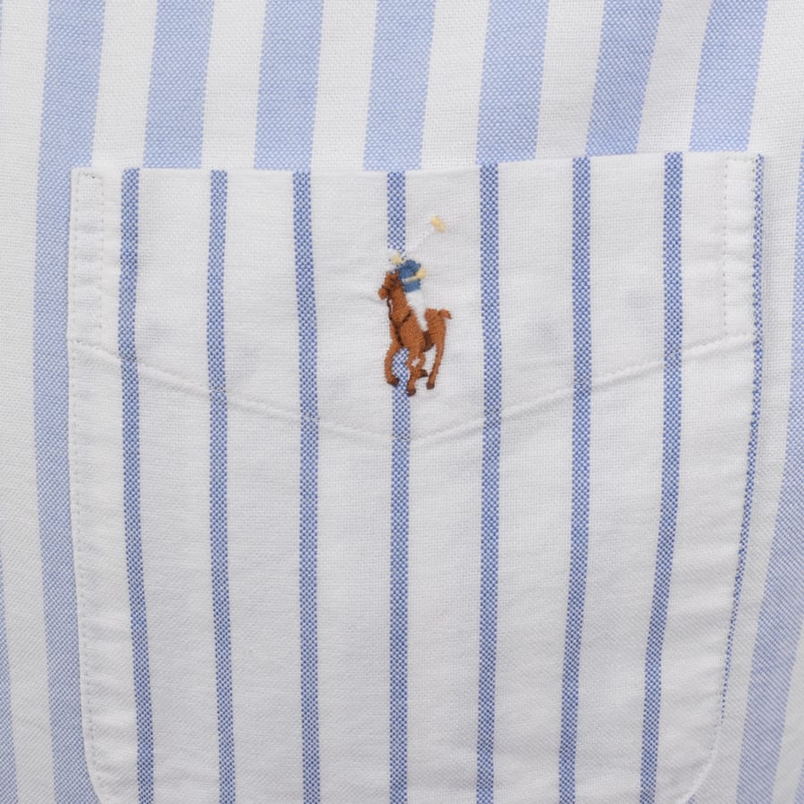 Image number 3 for Ralph Lauren Long Sleeve Stripe Shirt Blue