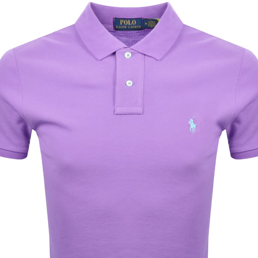 Image number 2 for Ralph Lauren Slim Fit Polo T Shirt Purple