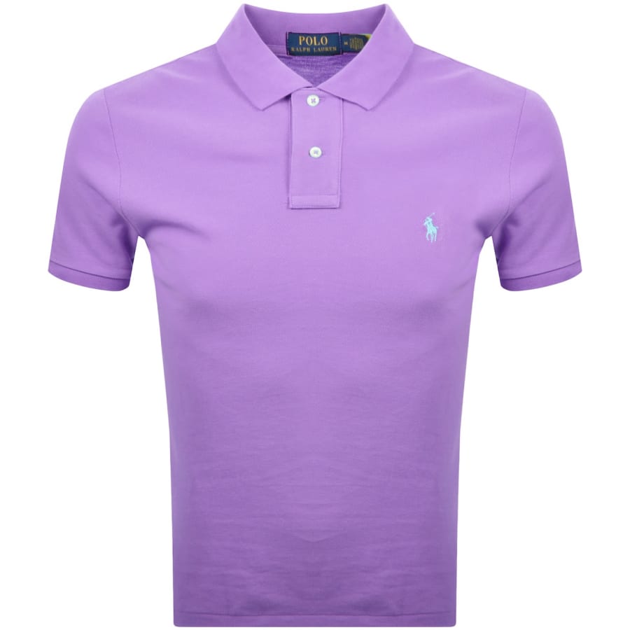 Image number 1 for Ralph Lauren Slim Fit Polo T Shirt Purple