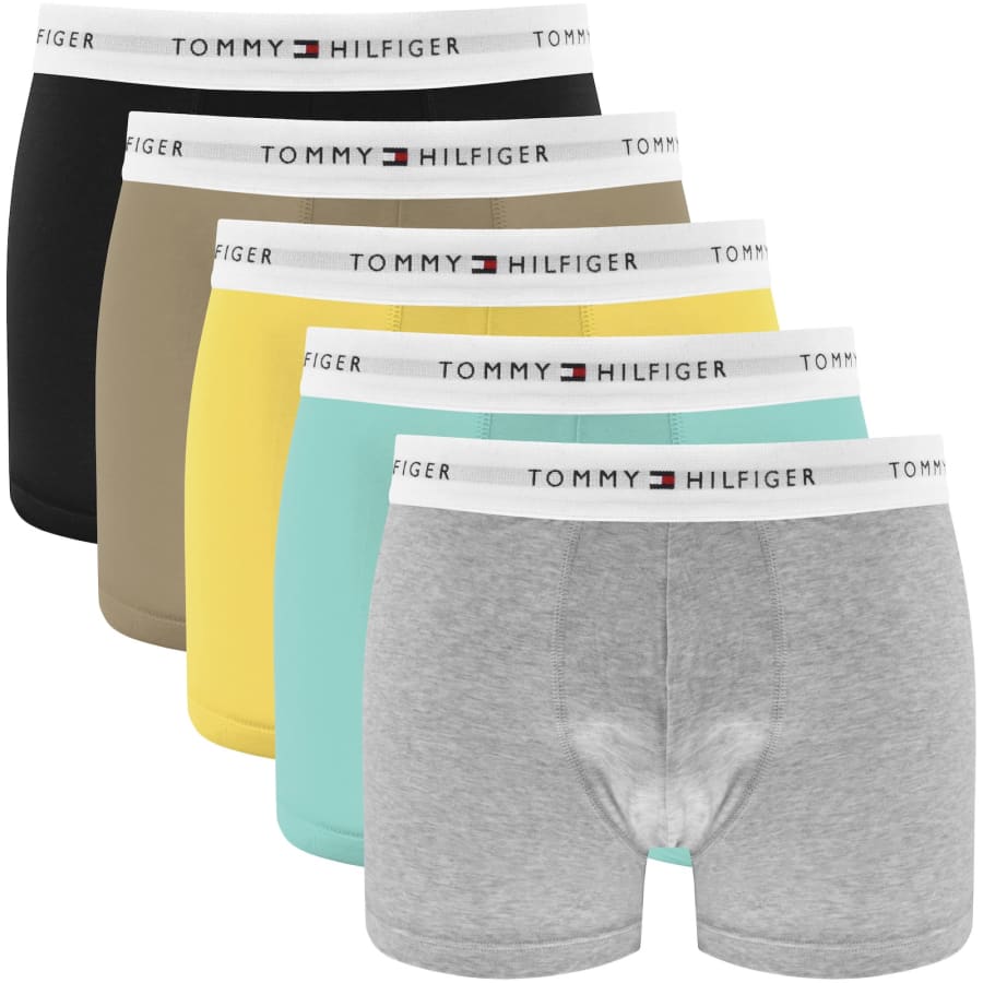 Image number 1 for Tommy Hilfiger 5 Pack Boxer Trunks