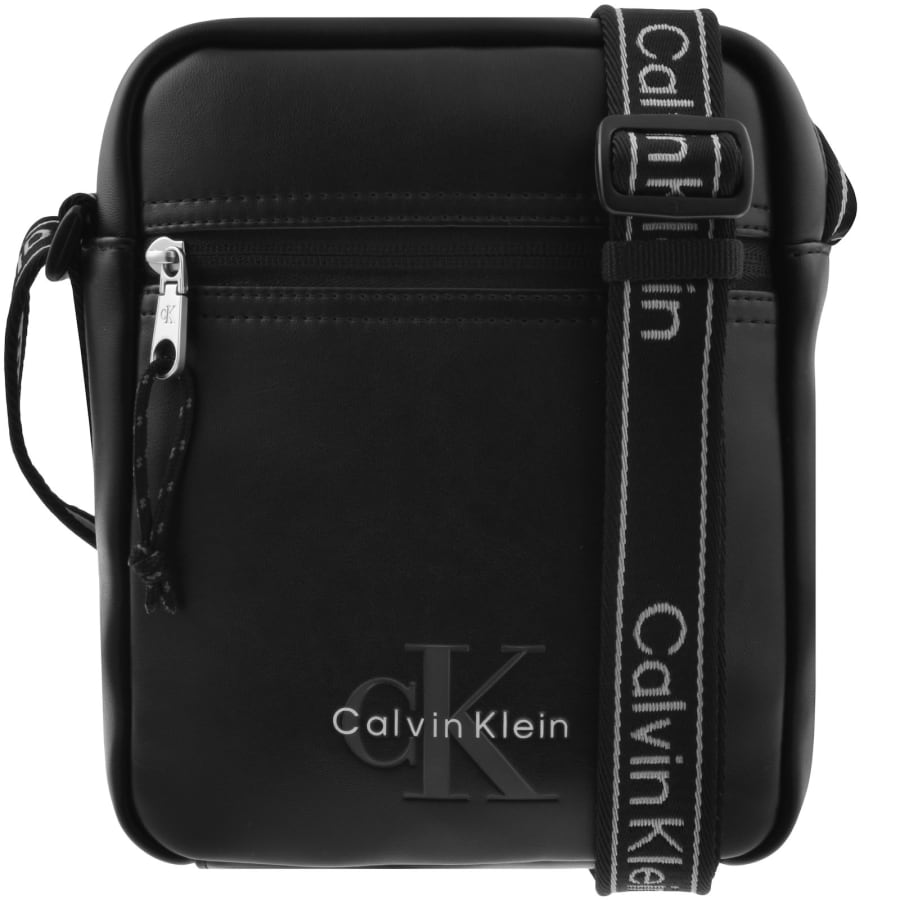 Image number 1 for Calvin Klein Webbing Reporter Bag Black