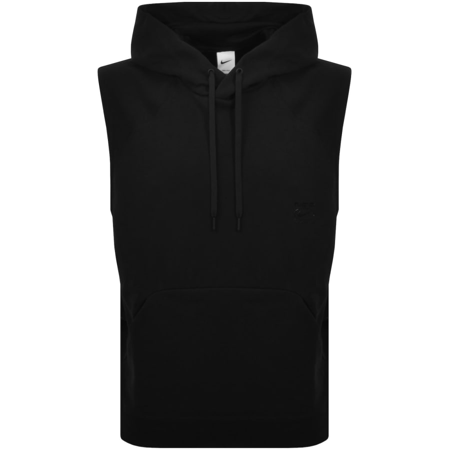 Image number 1 for Nike Dri FIT Sleeveless Training Hoodie Black