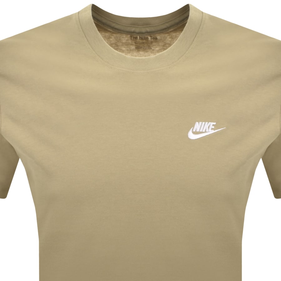 Image number 2 for Nike Crew Neck Club T Shirt Beige