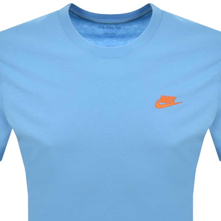 Image number 2 for Nike Sportswear Club T Shirt Light Blue