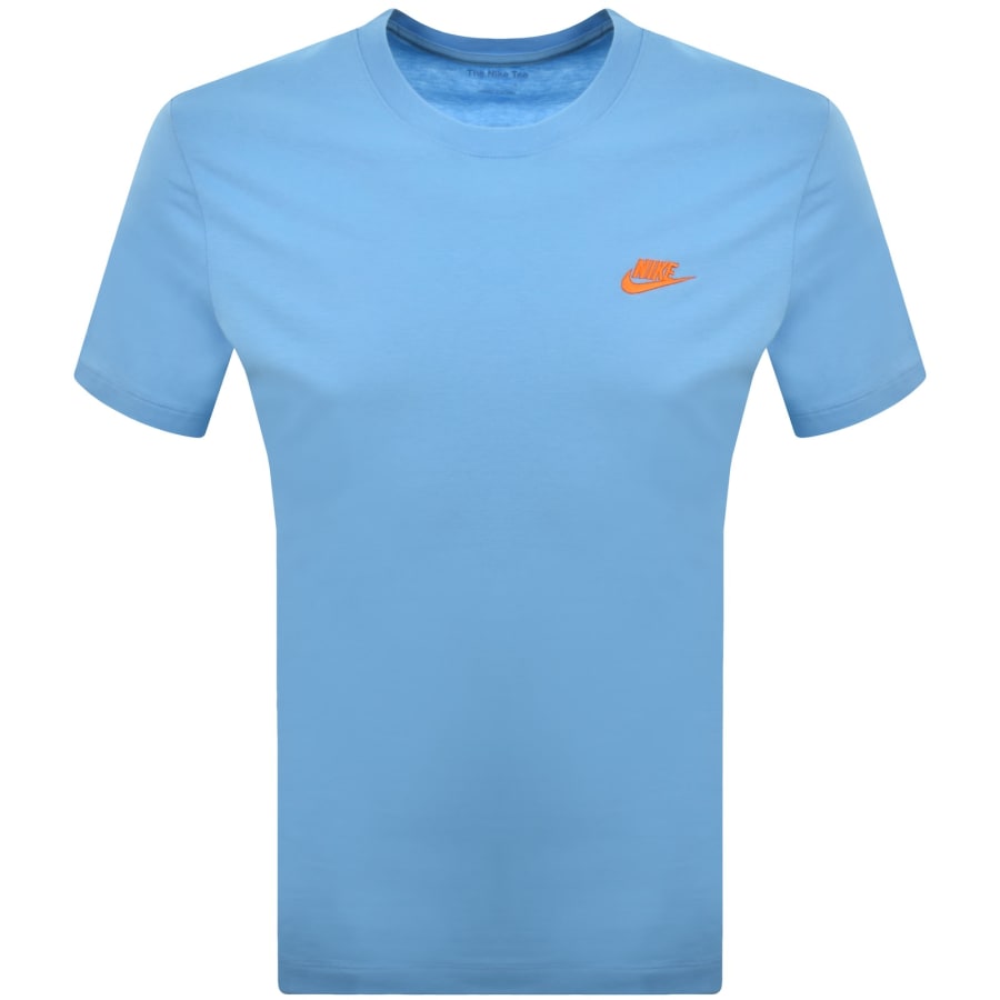 Image number 1 for Nike Sportswear Club T Shirt Light Blue