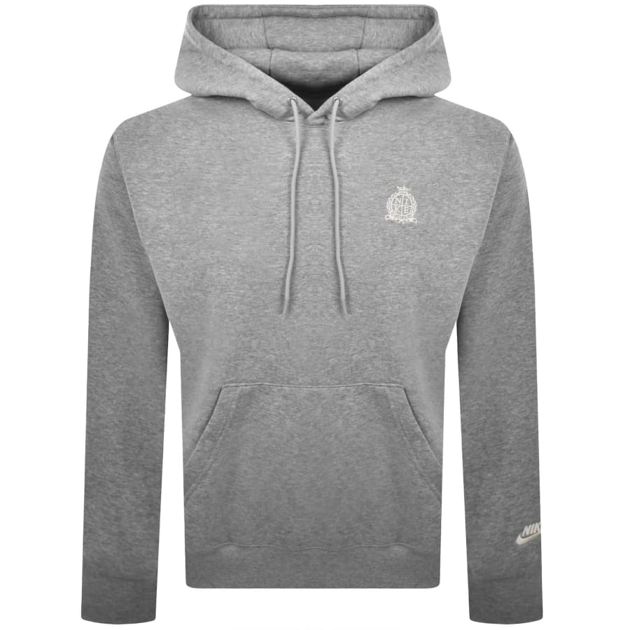 Image number 2 for Nike Club French Terry Hoodie Grey