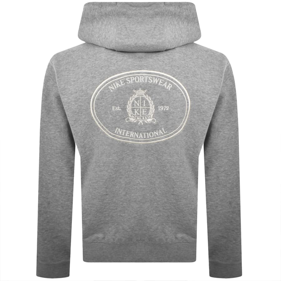 Image number 5 for Nike Club French Terry Hoodie Grey