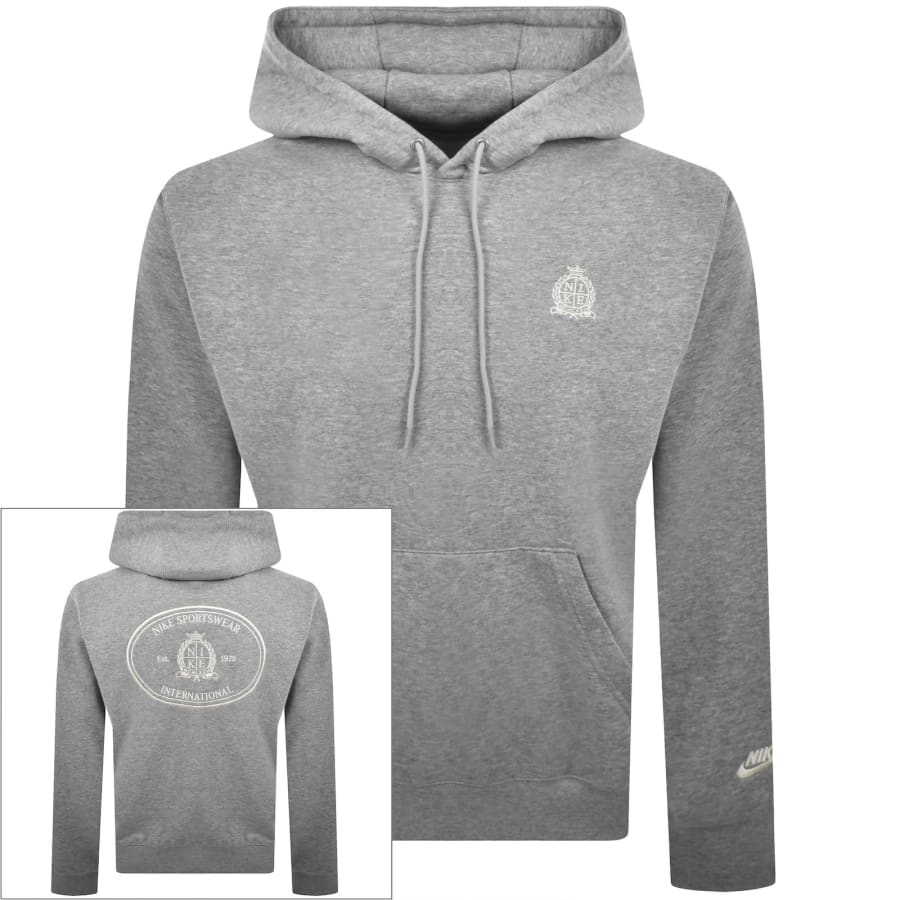 Image number 1 for Nike Club French Terry Hoodie Grey
