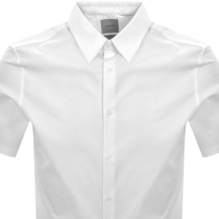 Image number 2 for Calvin Klein Slim Fit Solid Shirt White